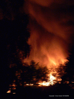 Rock Hill, Well Hill warehouse blaze 2009 copyright Anne Ireland 2009